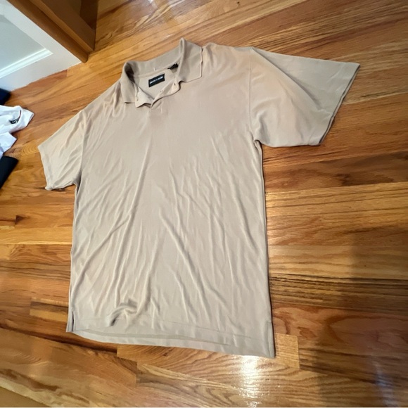 Pierre Cardin Polo Shirt Men's Size Medium Golf Tan XL VINTAGE 90s - Picture 6 of 8